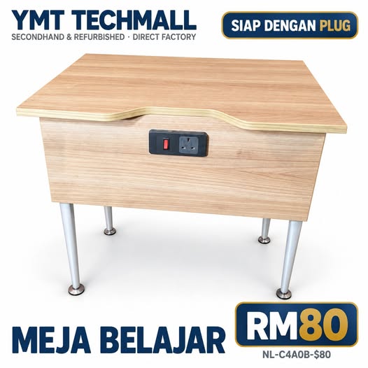 YMT Meja Belajar Dengan Plug — original product advertisement