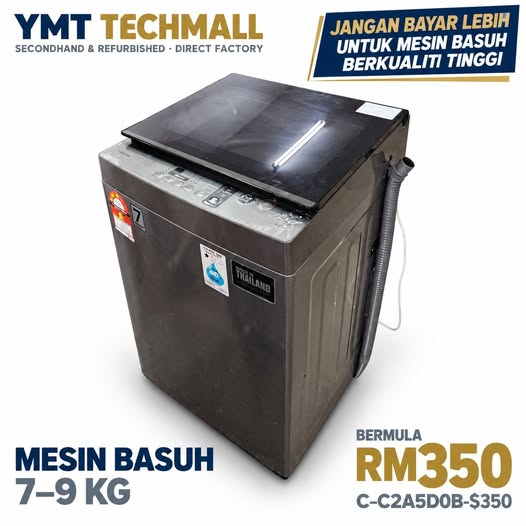 YMT Mesin Basuh Refurbished 7-9 KG — original product advertisement